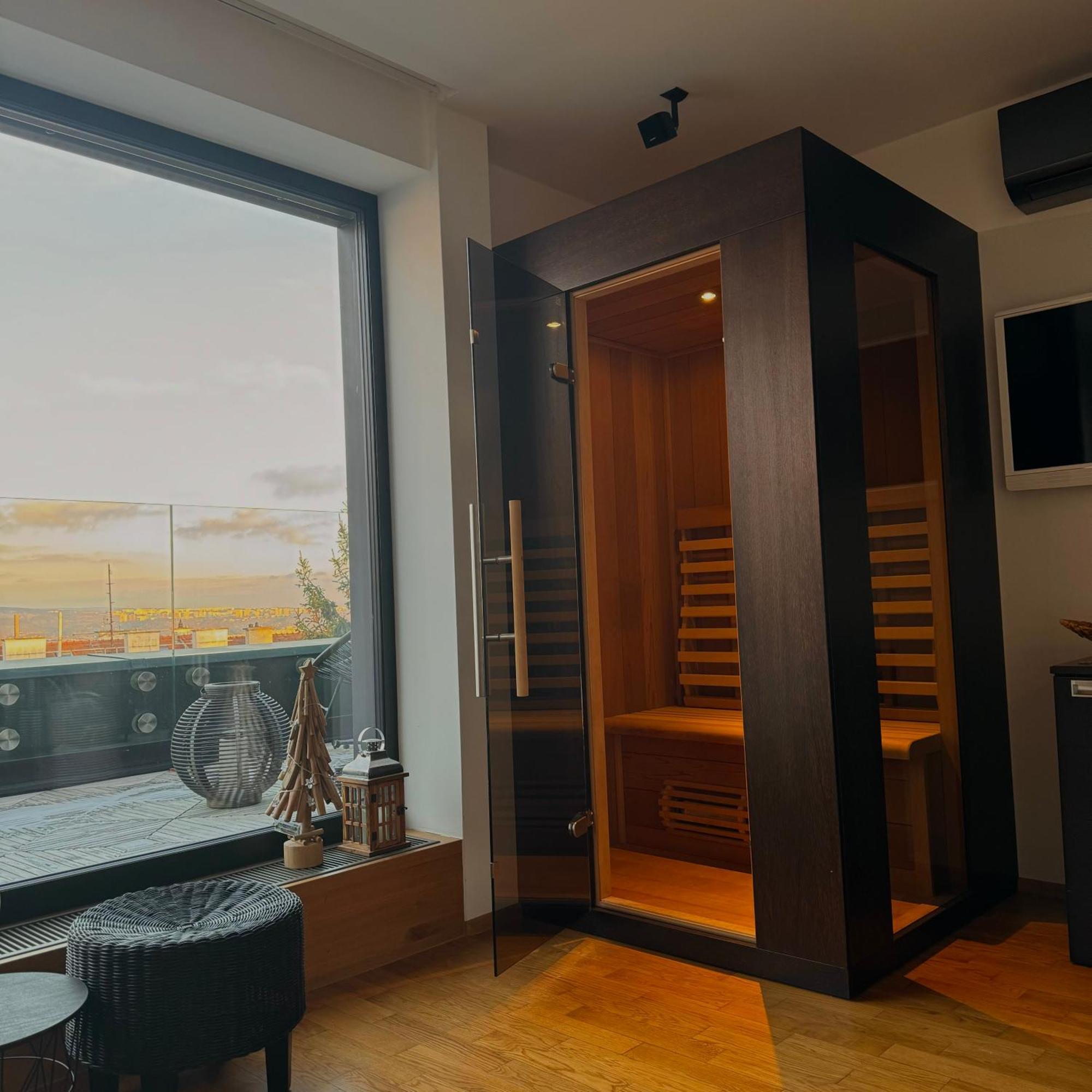 Apartman Se Saunou A Terasou S Vyhledem Na Брно Экстерьер фото