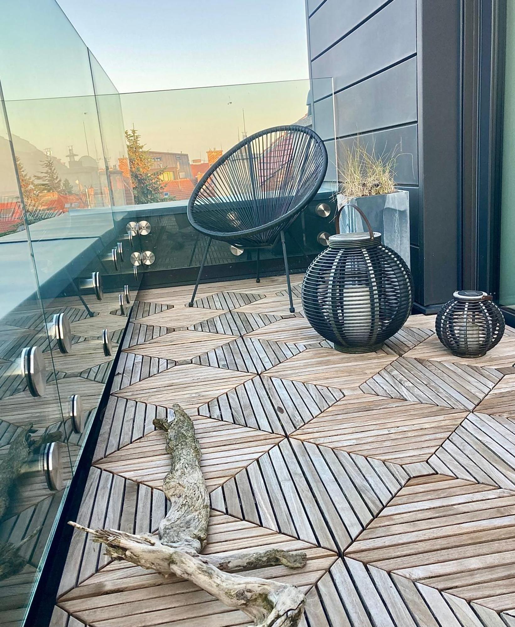 Apartman Se Saunou A Terasou S Vyhledem Na Брно Экстерьер фото